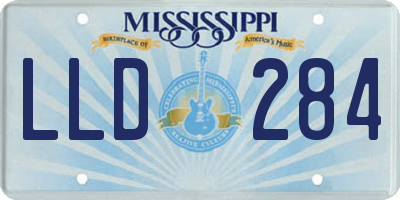 MS license plate LLD284