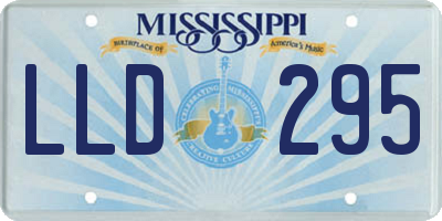 MS license plate LLD295
