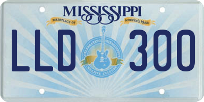 MS license plate LLD300