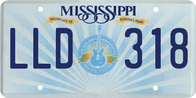 MS license plate LLD318