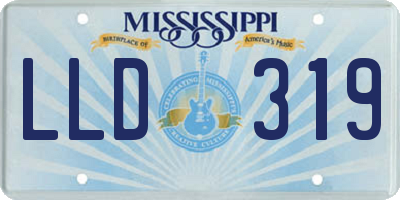 MS license plate LLD319