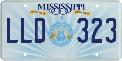 MS license plate LLD323