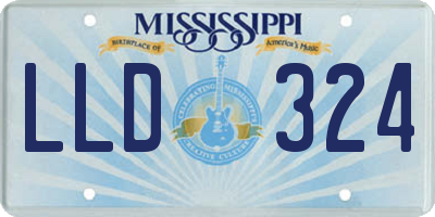 MS license plate LLD324