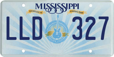 MS license plate LLD327