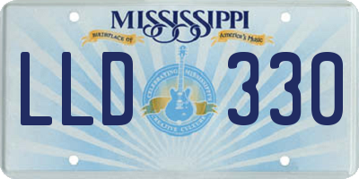 MS license plate LLD330
