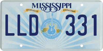 MS license plate LLD331