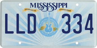 MS license plate LLD334