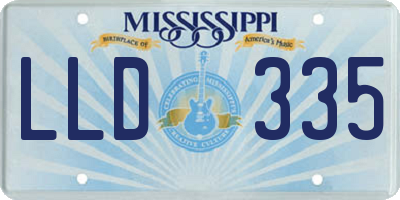 MS license plate LLD335