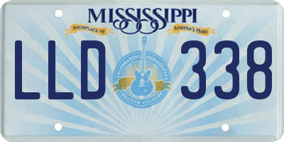 MS license plate LLD338
