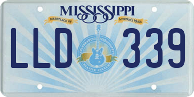 MS license plate LLD339