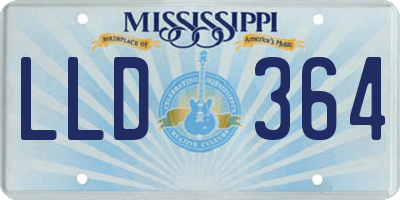 MS license plate LLD364