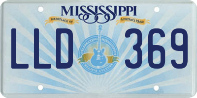 MS license plate LLD369