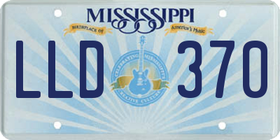 MS license plate LLD370