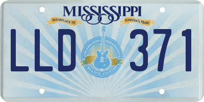 MS license plate LLD371