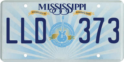 MS license plate LLD373