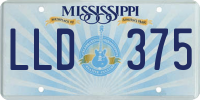 MS license plate LLD375