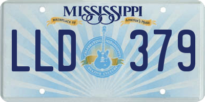 MS license plate LLD379