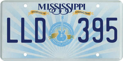 MS license plate LLD395