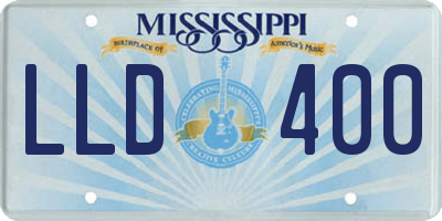 MS license plate LLD400