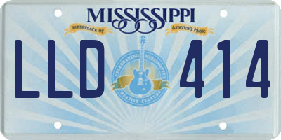 MS license plate LLD414