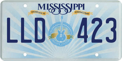 MS license plate LLD423