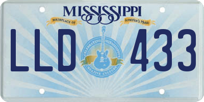MS license plate LLD433