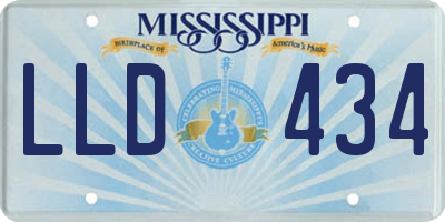 MS license plate LLD434