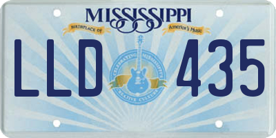 MS license plate LLD435