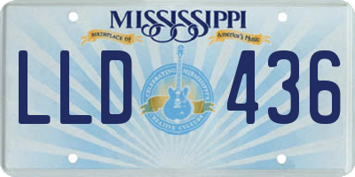 MS license plate LLD436