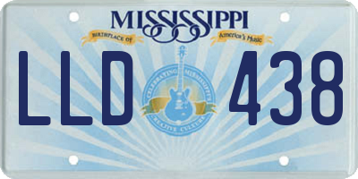 MS license plate LLD438