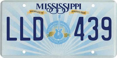 MS license plate LLD439