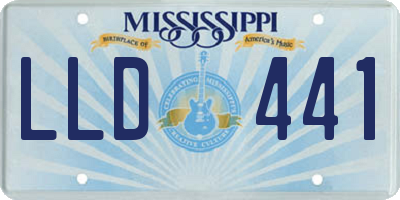 MS license plate LLD441