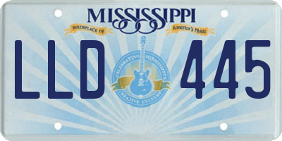 MS license plate LLD445
