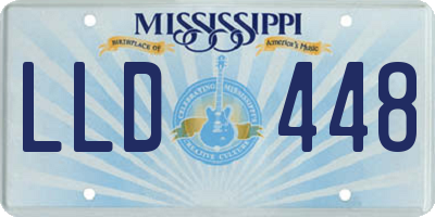 MS license plate LLD448