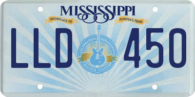 MS license plate LLD450