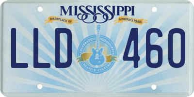 MS license plate LLD460