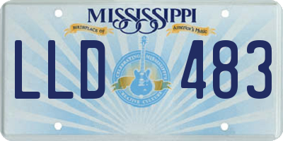 MS license plate LLD483
