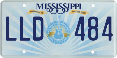 MS license plate LLD484