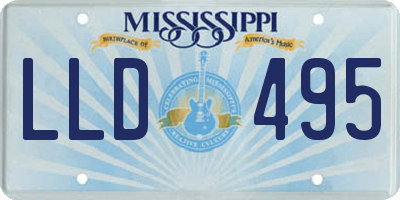 MS license plate LLD495