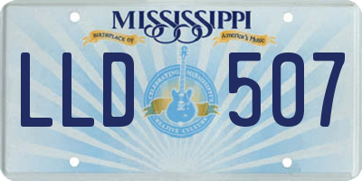 MS license plate LLD507