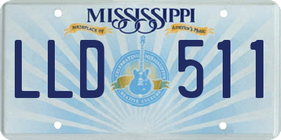MS license plate LLD511
