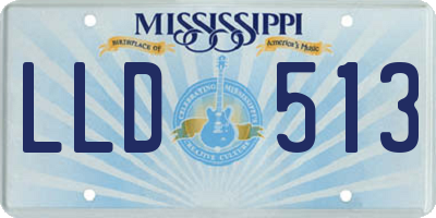 MS license plate LLD513
