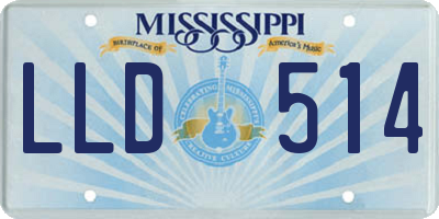 MS license plate LLD514