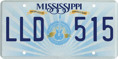 MS license plate LLD515