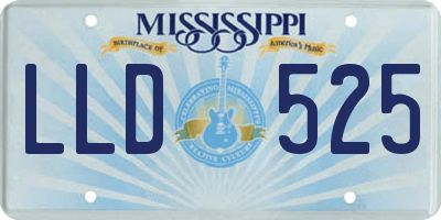 MS license plate LLD525