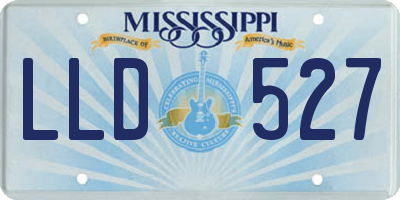 MS license plate LLD527