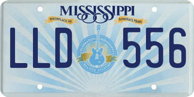 MS license plate LLD556