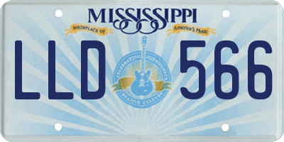 MS license plate LLD566