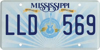 MS license plate LLD569