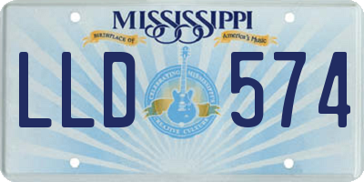 MS license plate LLD574